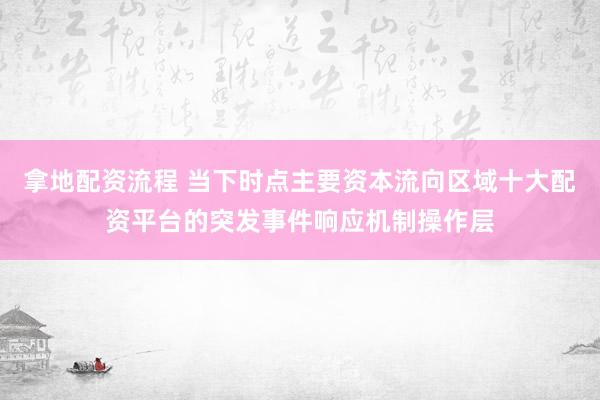 拿地配资流程 当下时点主要资本流向区域十大配资平台的突发事件响应机制操作层